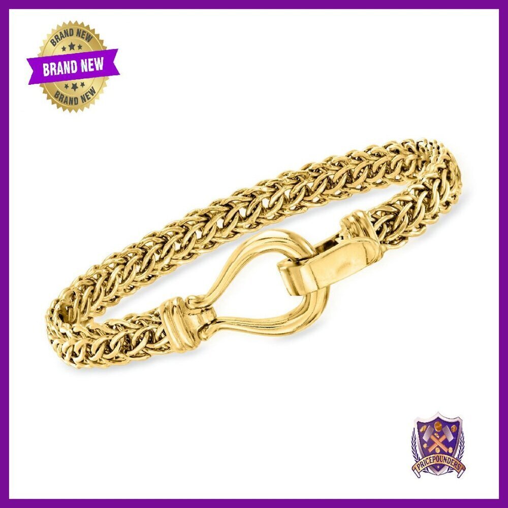 18kt Gold Over Sterling Silver Cestina Link Bracelet 7 Inch